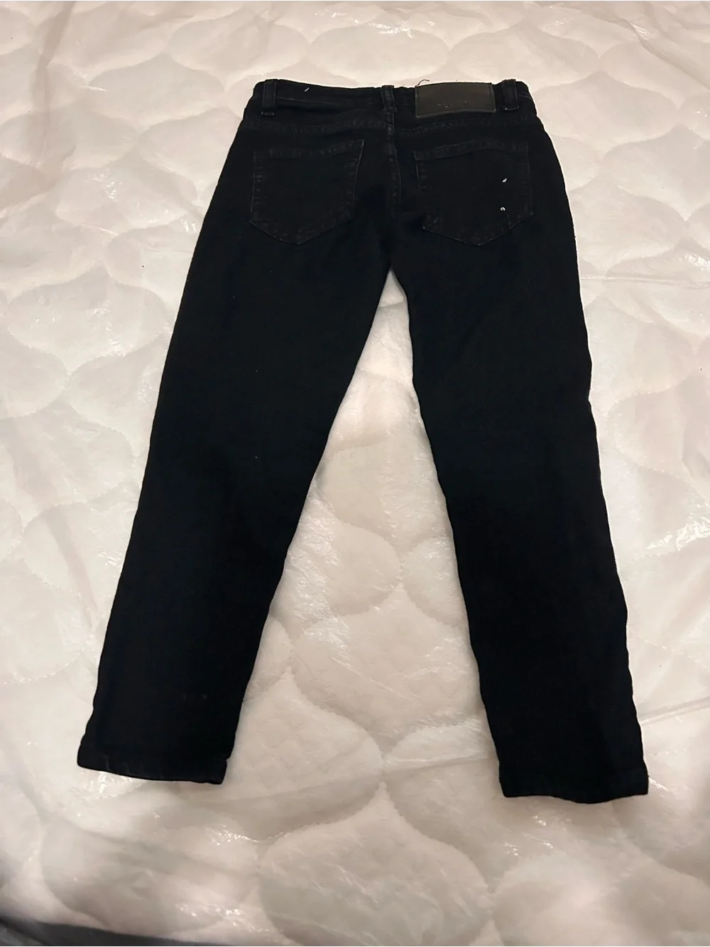 Kids Black Straight-Leg Jeans